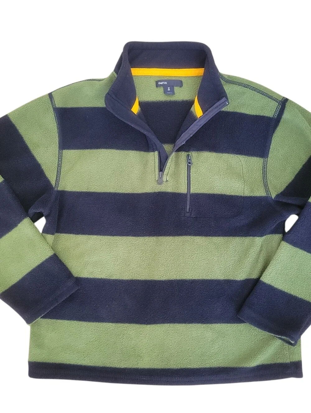 GAP Boys Blue 1/4 Zip Pullover Fleece Sweater Size M (8) Navy High Neck